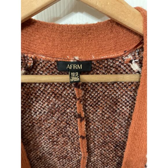 Afrm Fulton Animal Print Oversized Open Front Cardigan, XS/S - Picture 6 of 8